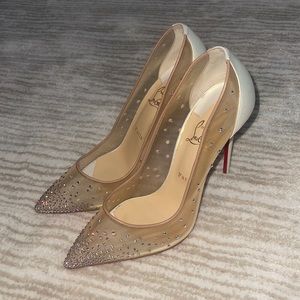Christian Louboutin Follies 100mm Embellished Red Sole Pumps